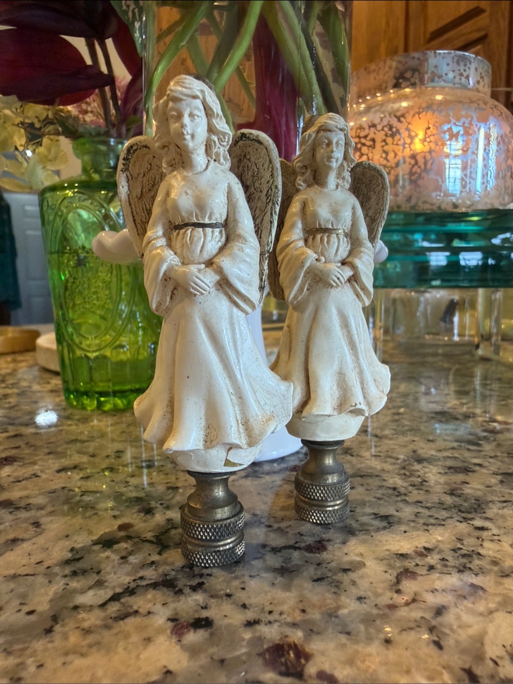 Vintage Lamp Angel Lamp Finials